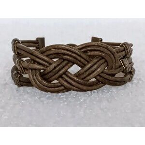 Olive Green Leather Celtic Knot Bracelet 6.5 in Moss Agate Dangle Charm